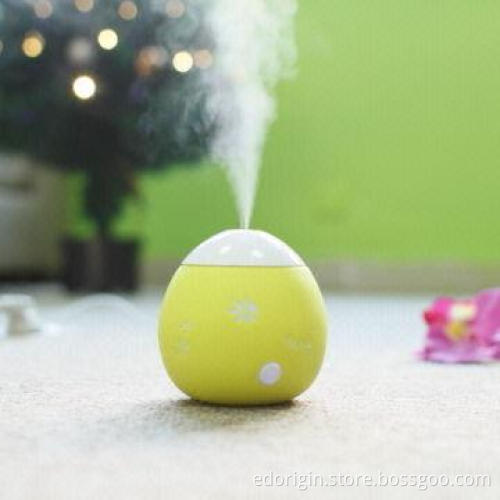Ultrasonic mist maker, silicone gel design w/ LED light, powered by USB, mini and portable, for desk